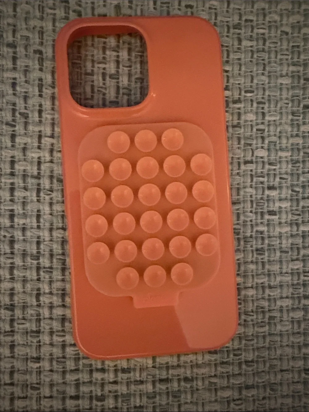 Orange Silicone Bubble Grip Phone 16 pro max Case